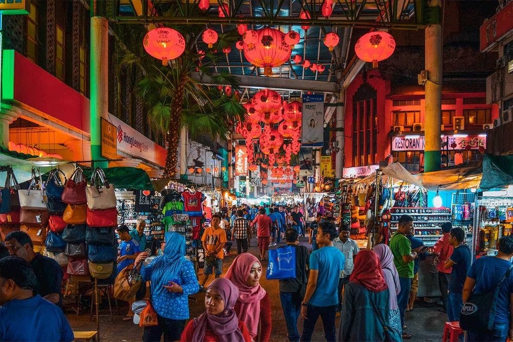 Wuseliges Chinatown in Kuala Lumpur