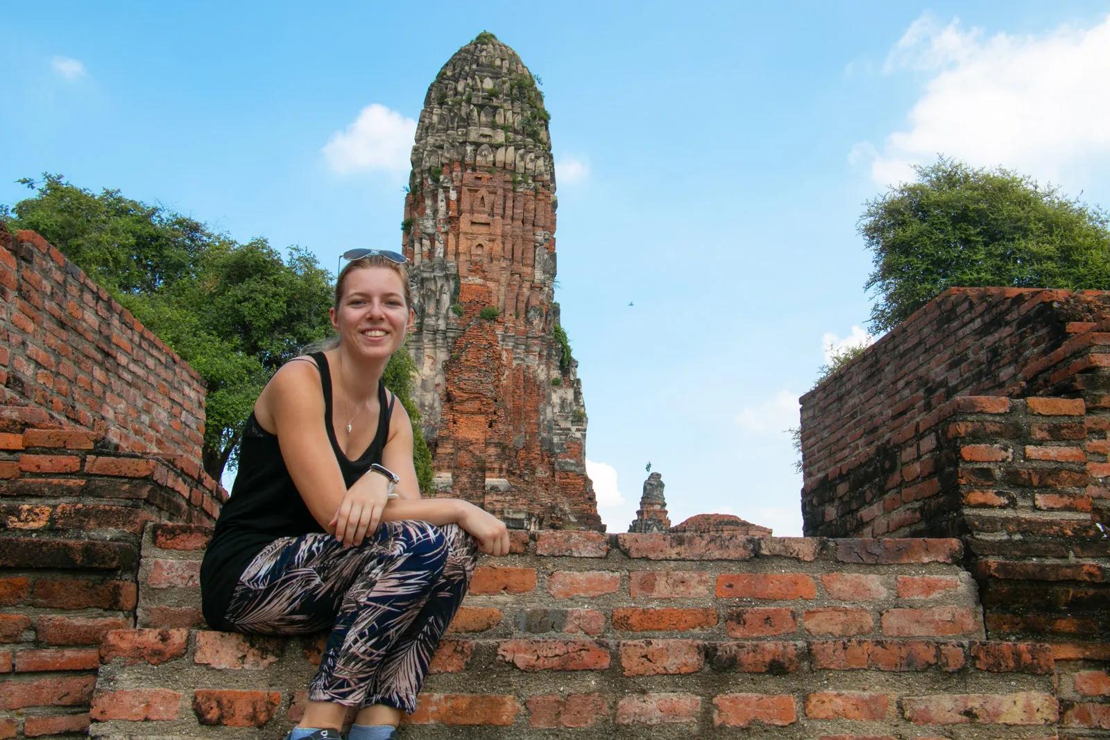 Wir haben Ayutthaya mit dem Fahrrad erkundet.